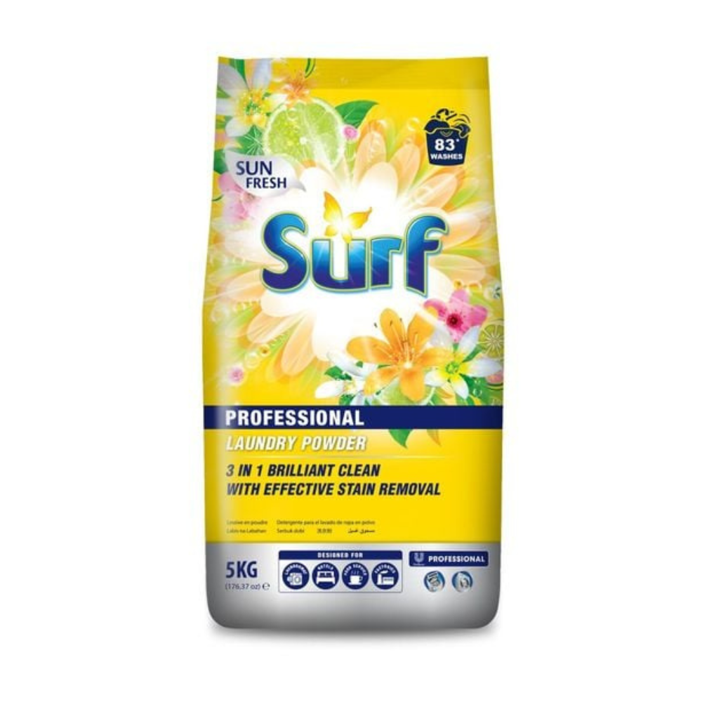 Surf 5kg Sun Fresh Professional Laundry Powder - Supplies