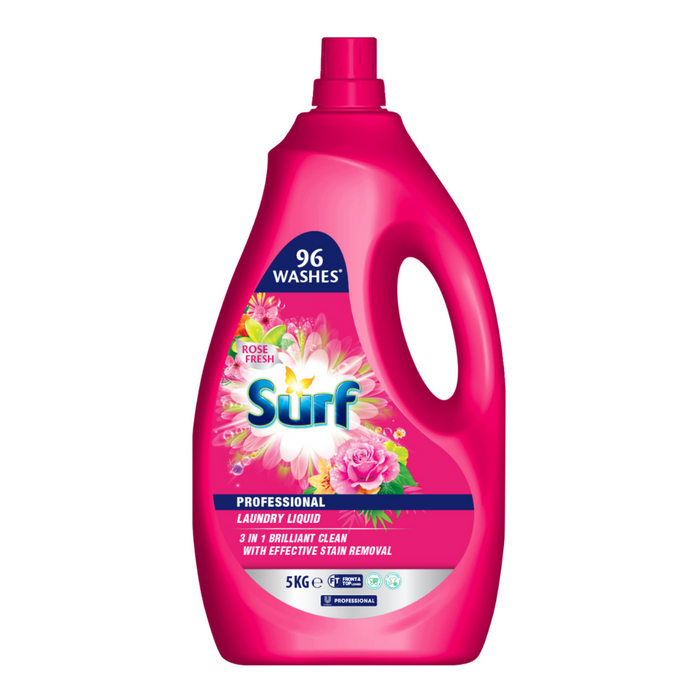 Surf Rose Fresh Professional Laundry Liquid 4.9L - 5kg - Supplies