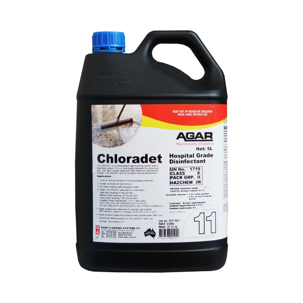 Agar Chloradet - Hospital Grade Disinfectant - 5L - Chemicals