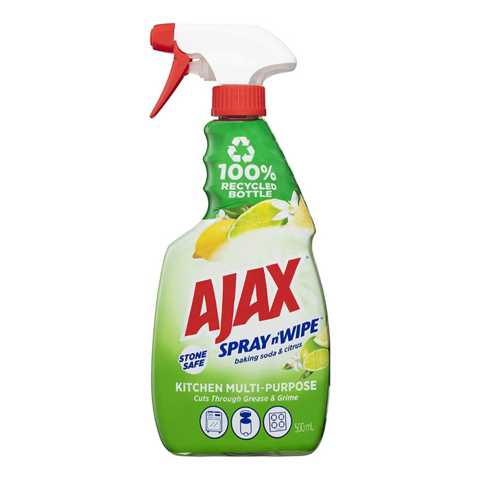 AJAX Spray N Wipe Baking Soda & Citrus - 500ml / Green - Chemicals