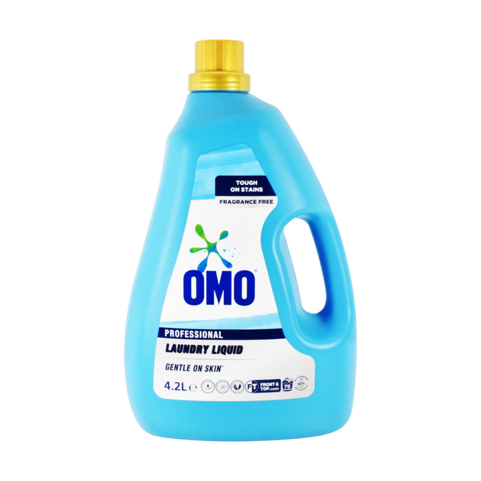 OMO 4.2L Fragrance Free Professional Laundry Liquid - Supplies