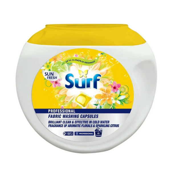 Surf Professional Laundry Capsules Sun Fresh Pack 65 - pk - Supplies
