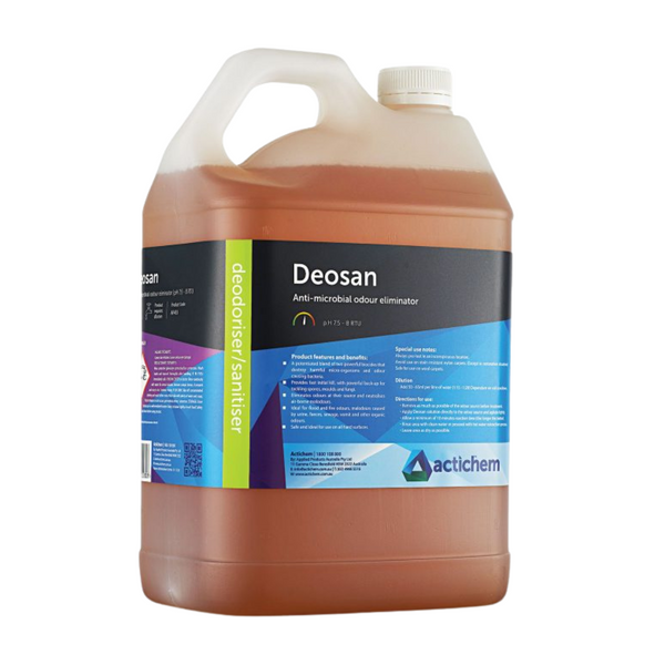 Actichem Deosan – Anti-Microbial Odour Eliminator - 5L / Tan - Chemicals