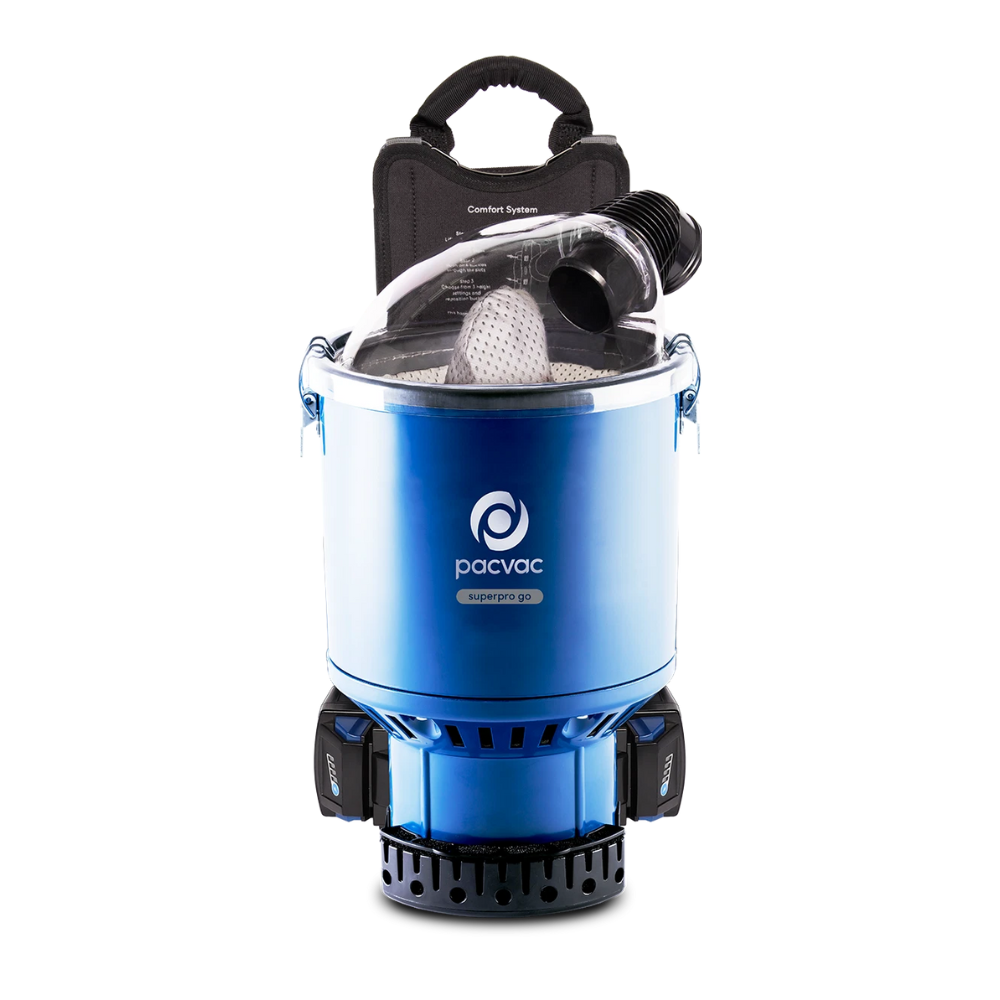 Pacvac Superpro Go Cordless Backpack Vacuum Cleaner - Machines - Battery Operated