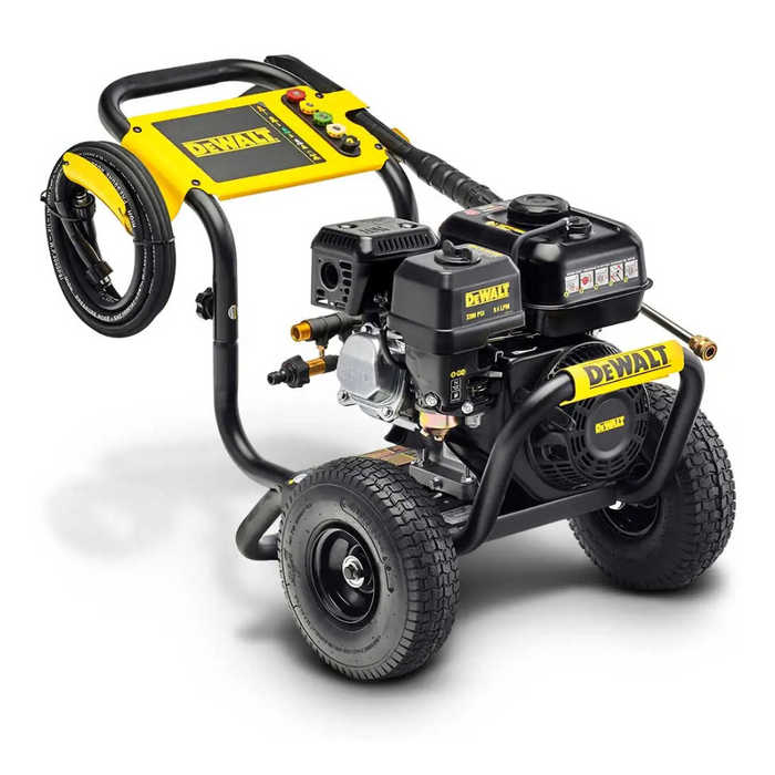 DeWalt DXPW3300 petrol pressure washer with surface-cleaner attachment