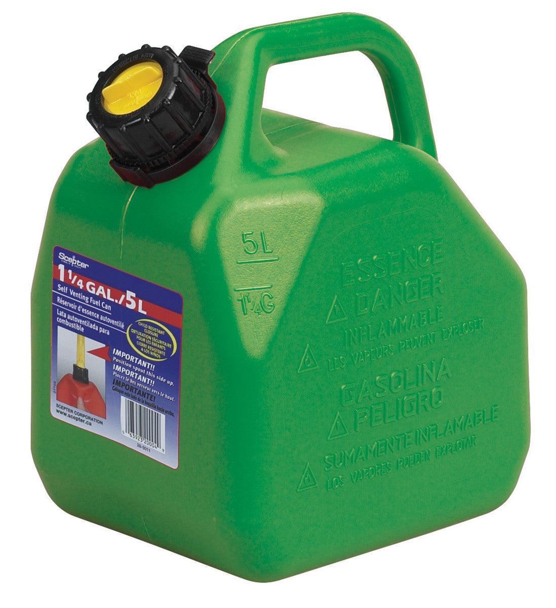 Scepter 5L Green Two Stroke Fuel Can — Freshway Supplies