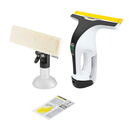 Kärcher window vac with long blade in action