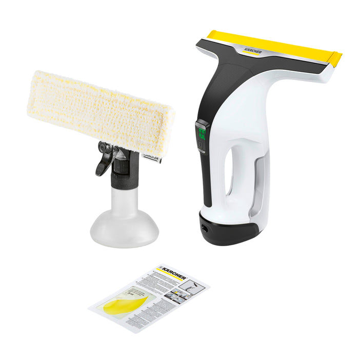 Kärcher window vac with long blade in action