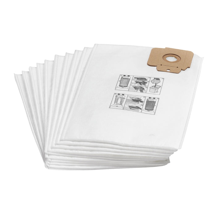 Karcher Genuine fleece Filter Bags Pack of 10 for Karcher CV 30 CV 38 CV 48 (6.904-305.0)