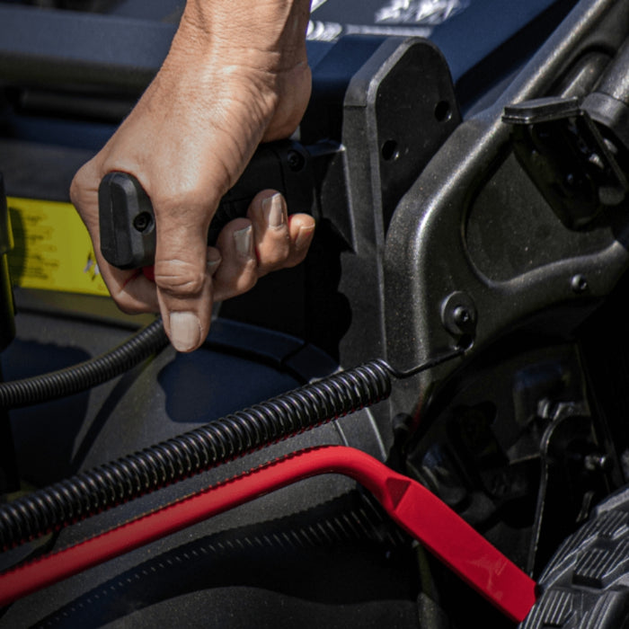 Kress KG760E.9 60V 51 cm Brushless Self-Propelled Lawn Mower Person is Using Lawn Mower