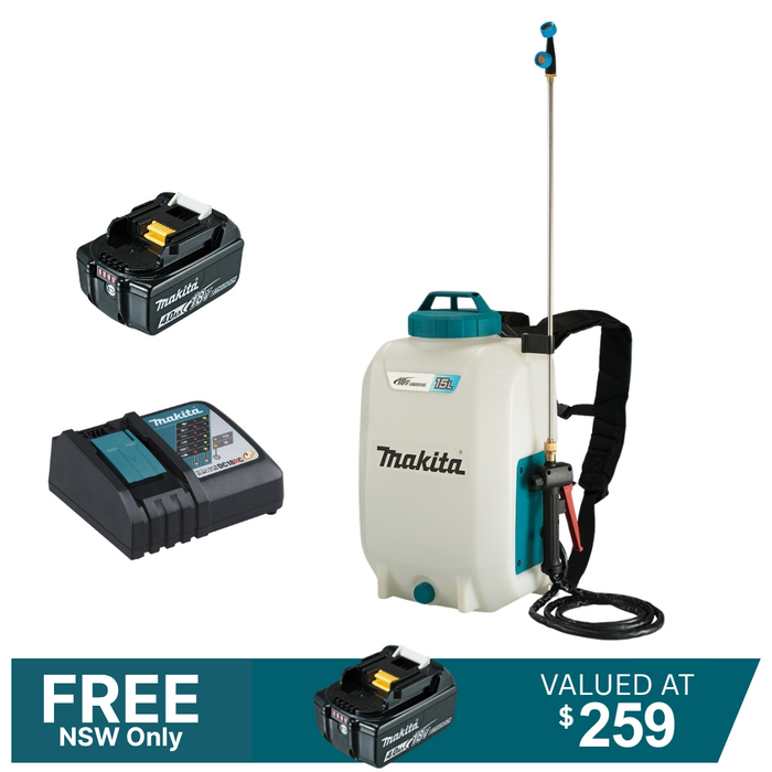 Makita 18V 15L Backpack Sprayer DUS158Z  DUS158RM Kit PROMOTION