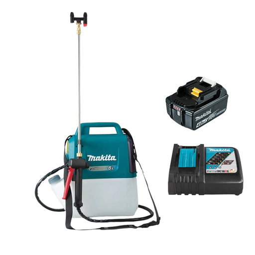 Makita 18V 5L Sprayer DUS054RM Kit  4.0Ah Batteries + DC18RC Charger