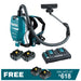 Makita 18Vx2 36V Brushless Backpack Vacuum DVC261 Kit - 2x 6.0Ah Batteries + DC18RD Charger PROMOTION