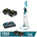 Makita 18Vx2 (36V) Brushless Upright Vacuum Cleaner DVC560PG2 Kit - 2x 6.0Ah Batteries + DC18RD Charger PROMOTION