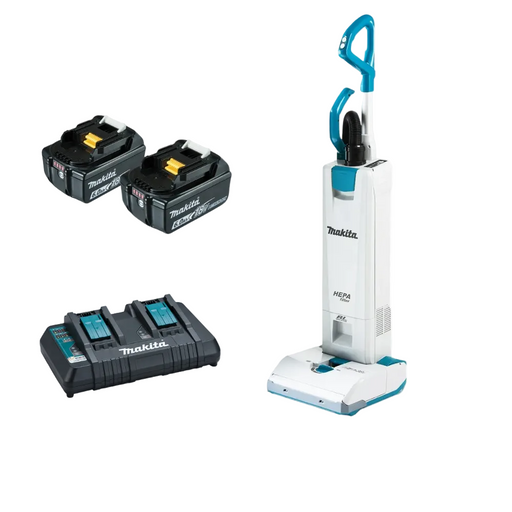 Makita 18Vx2 (36V) Brushless Upright Vacuum Cleaner DVC560PG2 Kit - 2x 6.0Ah Batteries + DC18RD Charger PROMOTION