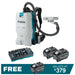 Makita 40V Max XGT Brushless Backpack Vacuum VC011GT201 Kit - 2x 5.0Ah Batteries + DC40RB Charger PROMOTION