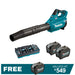 Makita 40V Max XGT Brushless Blower UB001GL201 Kit 1x DC40RB Dual Port Charger + 2x 8Ah Battery PROMOTION