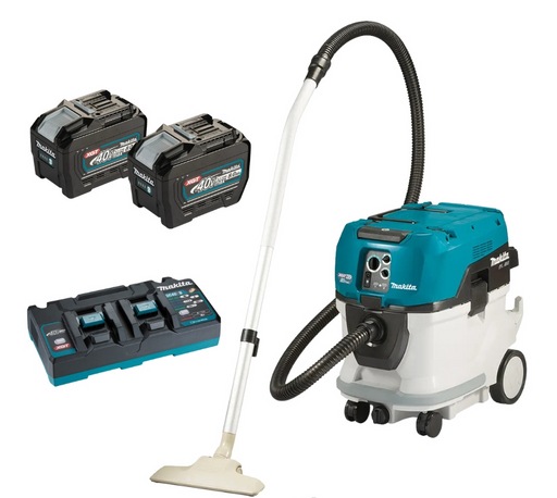 Makita 80V Max (40Vx2) Brushless M-Class Dust Extraction Vacuum VC006GML21 Kit - 2x 8.0Ah Batteries + DC40RB charger PROMOTION