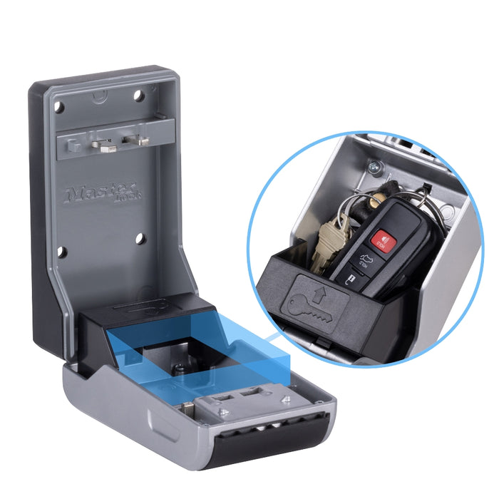 Heavy-duty metal lock box for home or rental use


