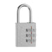 3-digit combination padlock on locker

