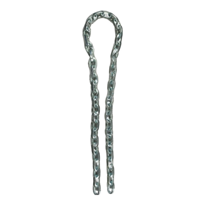 Close-up of square link hardened steel chain

