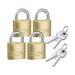 Master Lock keyed alike brass padlocks 4 pack

