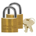 Fortress 40mm brass padlocks with keys included

