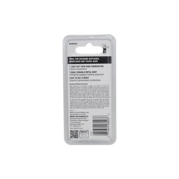 Master Lock Combination Lock 20mm 646DAU