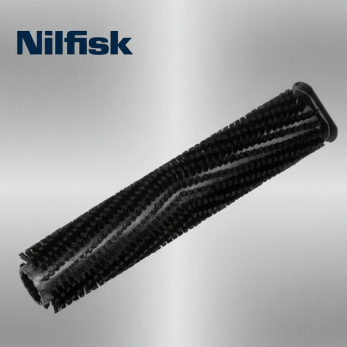 Nilfisk hard black 310 mm cylindrical brush built for consistent, heavy-duty cleaning results with Nilfisk scrubber/dryer equipment