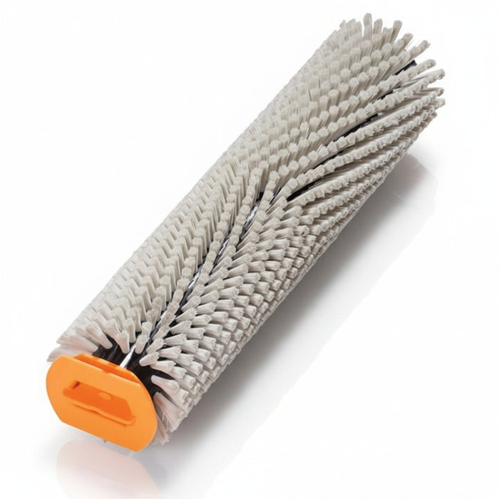 Nilfisk 340 mm medium white nylon cylindrical brush designed for efficient cleaning and polishing with compatible scrubber/dryer machines