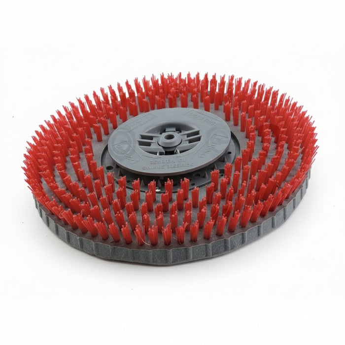 Nilfisk 370 mm pad holder designed to securely hold cleaning pads in place for effective scrubbing, stripping, and polishing with compatible floor machines