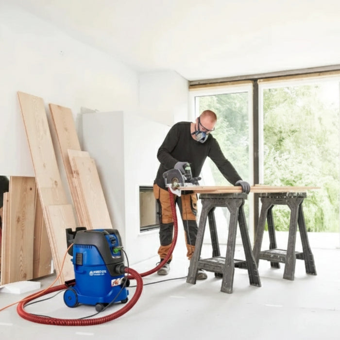 Nilfisk AERO 26 compact M-Class safety vacuum cleaner with 1500W power delivering efficient dust extraction in industrial and construction settings