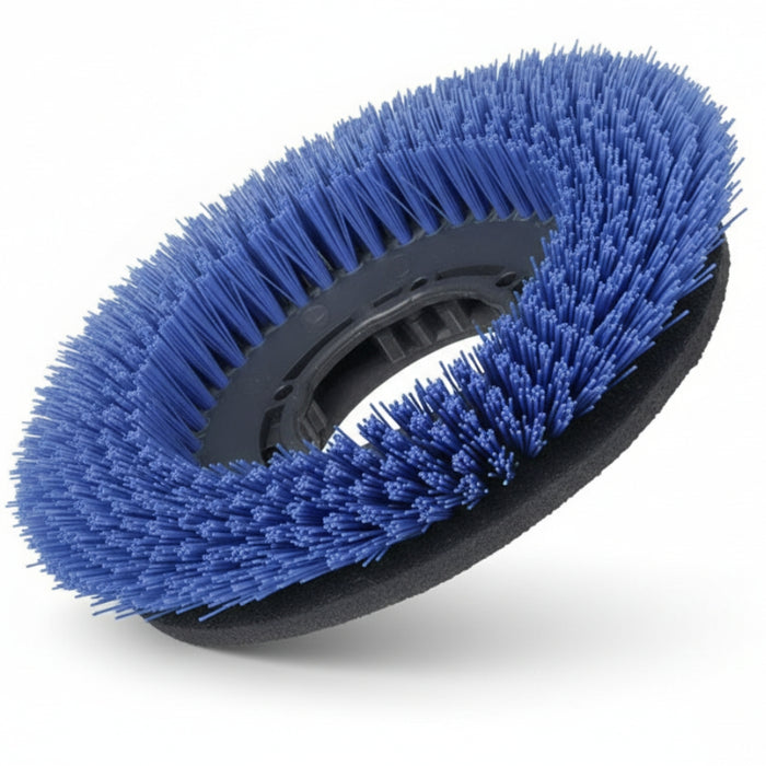 Nilfisk 530 mm Medium Blue Prolene™ brush disc built for everyday cleaning, offering gentle yet effective performance on a wide range of floor surfaces