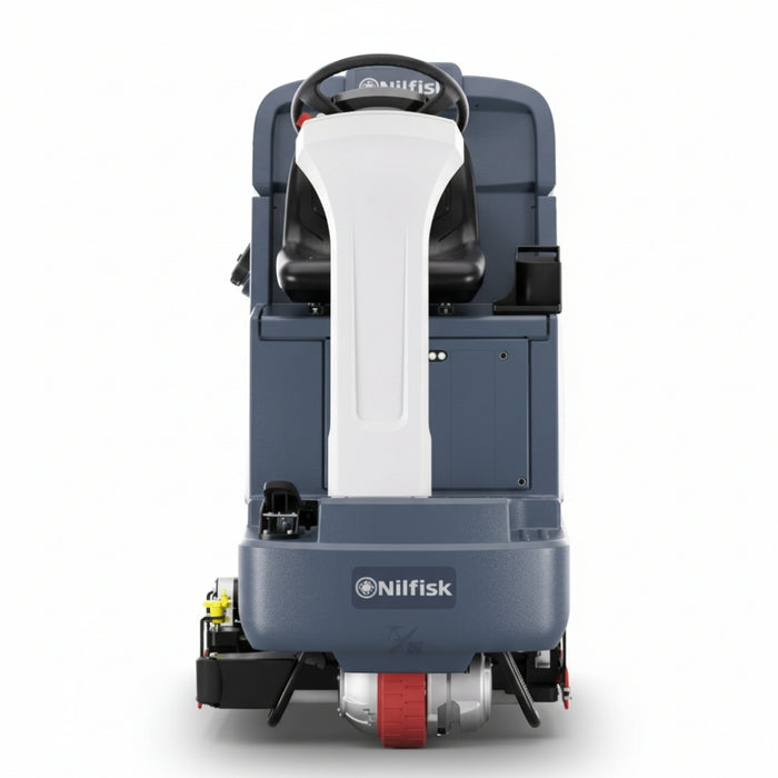 Nilfisk SC4000 860D battery operated rider floor scrubber with disc deck designed for efficient large-area industrial cleaning