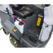 Close-up of Nilfisk SC6500 1300D ride-on scrubber dryer highlighting durable construction and ergonomic operator controls