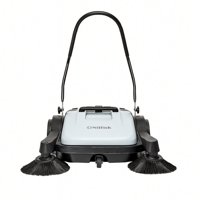 Nilfisk SW250 manual floor sweeper with easy push operation for quick and effective dust and debris removal