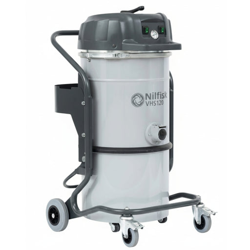 Nilfisk VHS 120 HC industrial wet and dry safety vacuum cleaner designed for powerful dust and liquid extraction in hazardous industrial environments