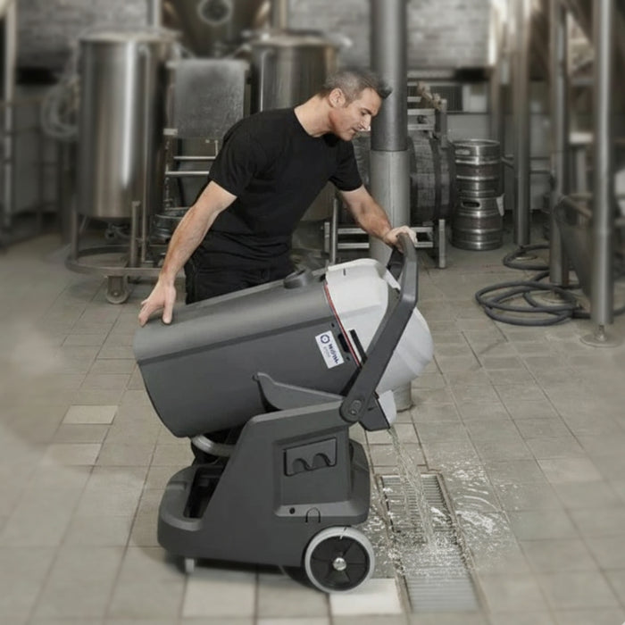 Nilfisk VL500 75 commercial wet and dry vacuum cleaner equipped with twin motors and ergonomic design for efficient daily use