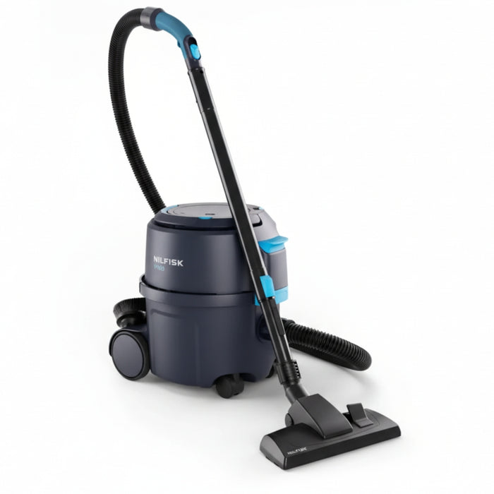 Nilfisk VP400 durable dry commercial vacuum cleaner with H13 HEPA filter offering powerful cleaning and improved indoor air quality