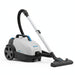 Nilfisk VP600 battery operated canister vacuum cleaner with included battery and charger built for reliable commercial performance