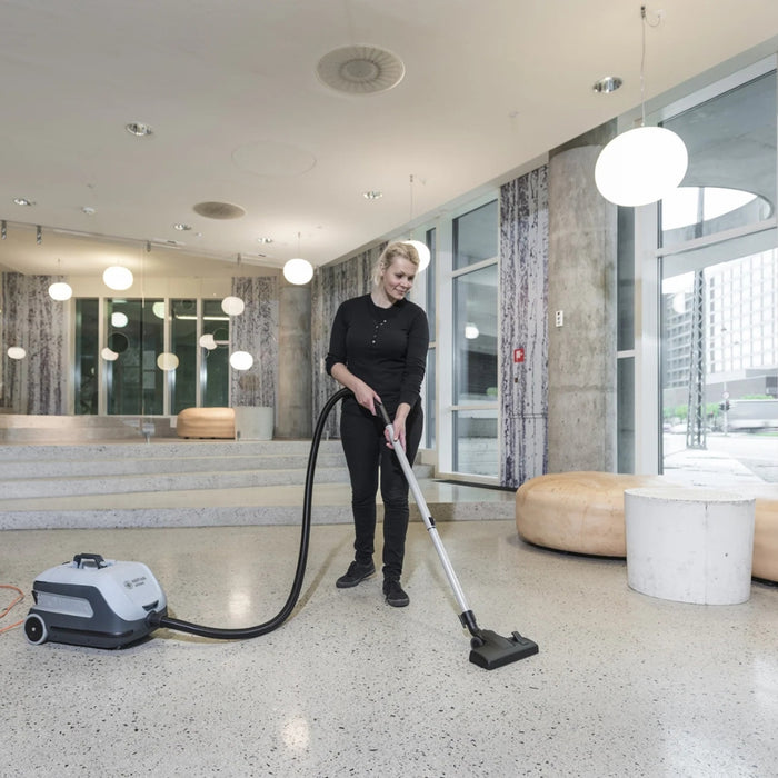 Nilfisk VP600 Commercial Dry Energy Saving Canister Vacuum with Detachable Cord