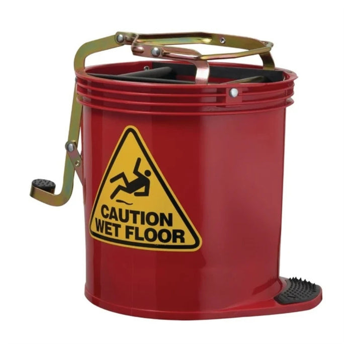 Oates Contractor Roller Wringer Bucket 15L Red