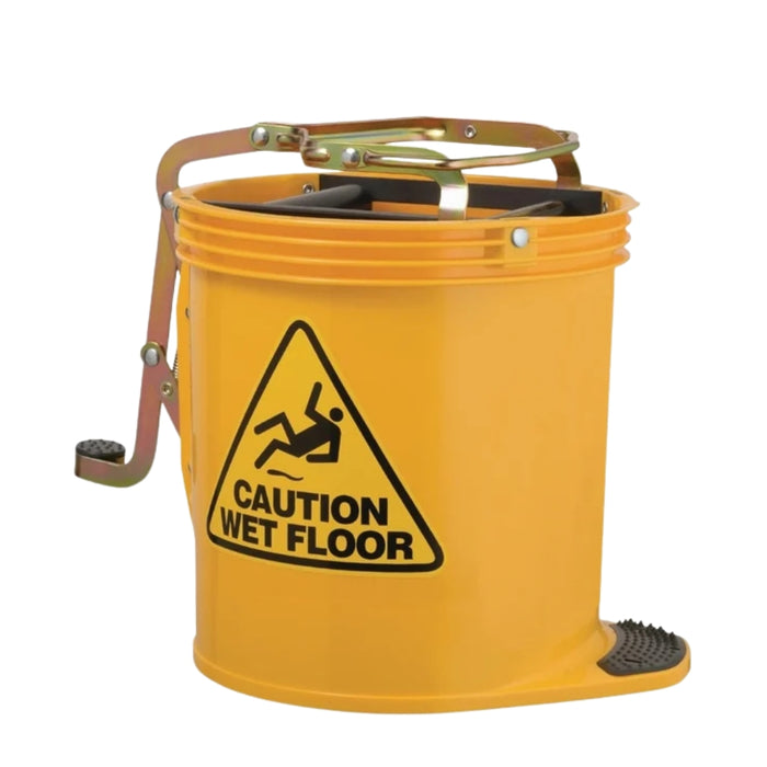 Oates Contractor Roller Wringer Bucket 15L Yellow