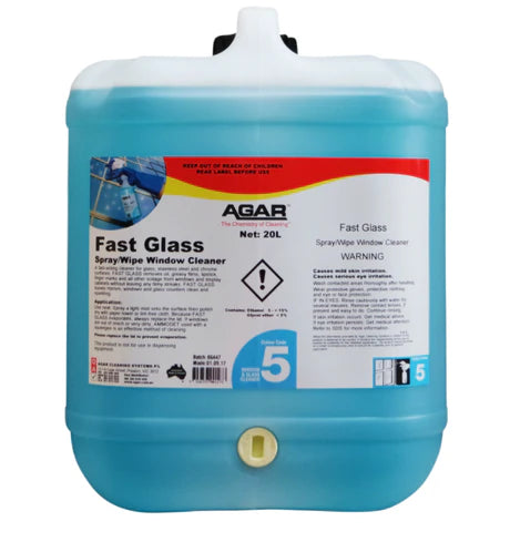 Agar Fast Glass Spray/Wipe Window Cleaner 20L