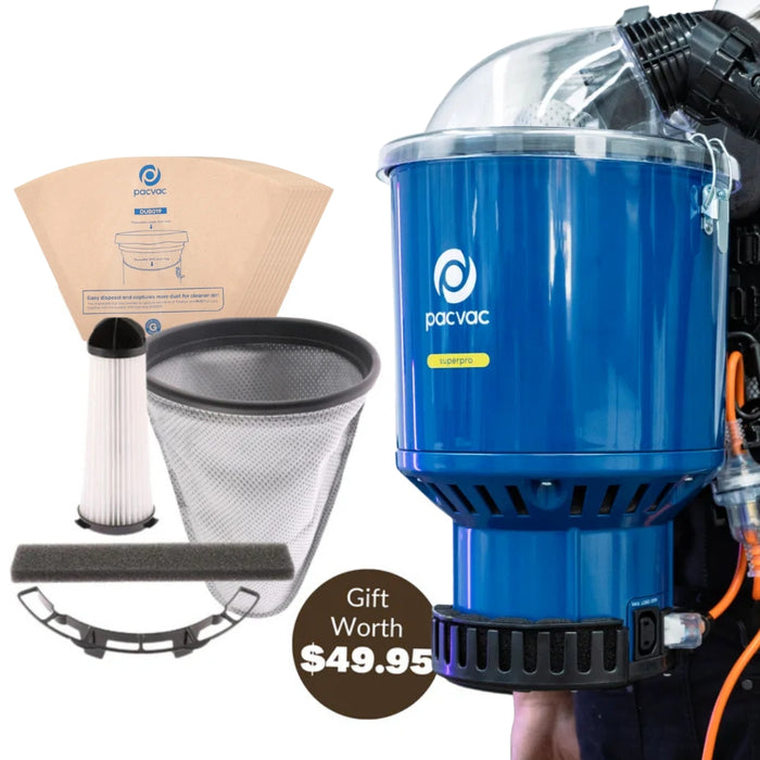 PacVac Superpro 700 Backpack Vacuum Cleaner