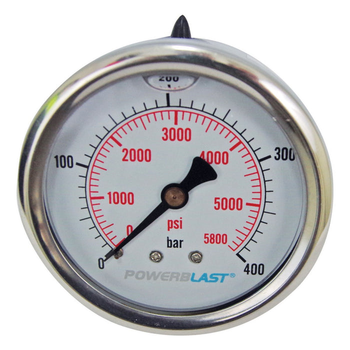 Powerblast PPPPG150 Pressure Gauge 5800psi Stainless Steel