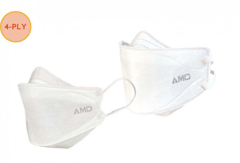 AMD Nano-Tech Particulate Respirator T4H 4-ply - Individual / White - PPE - Masks and face protection