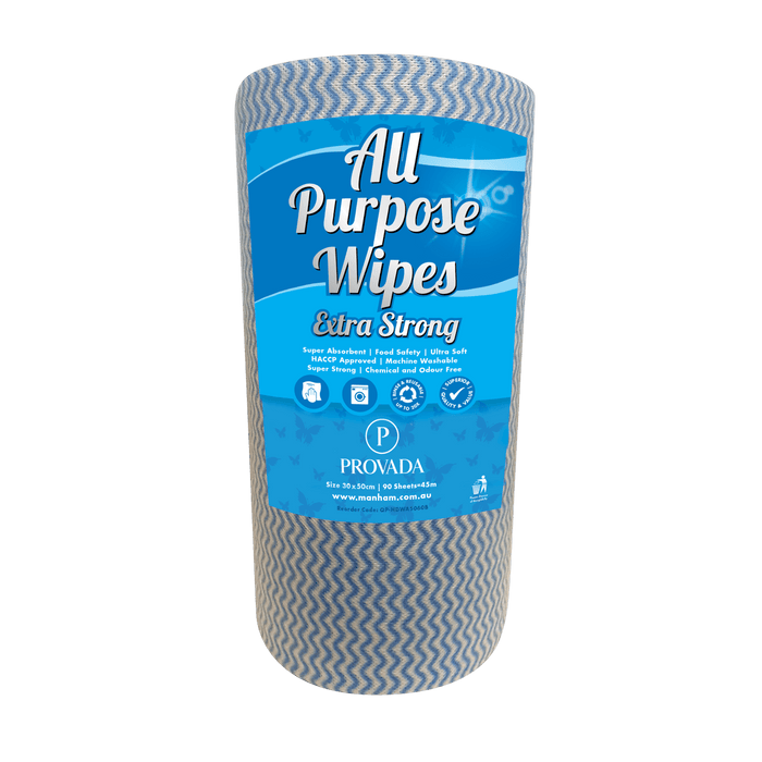 All Purpose Heavy Duty Rolls Wipes 80 sheets 40m HACCP Approved