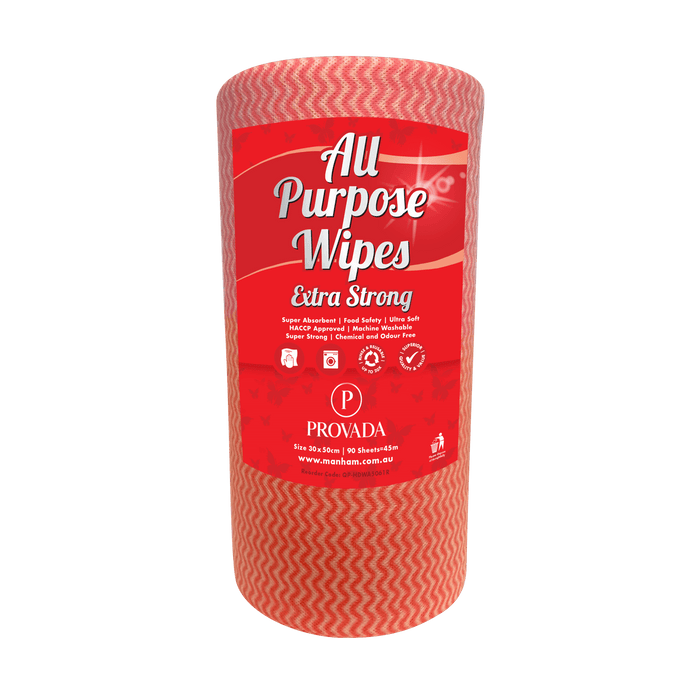 All Purpose Heavy Duty Rolls Wipes 80 sheets 40m HACCP Approved