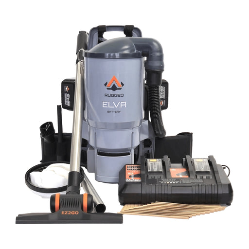 Rugged Elva Cordless Backpack Battery Vacuum Cleaner